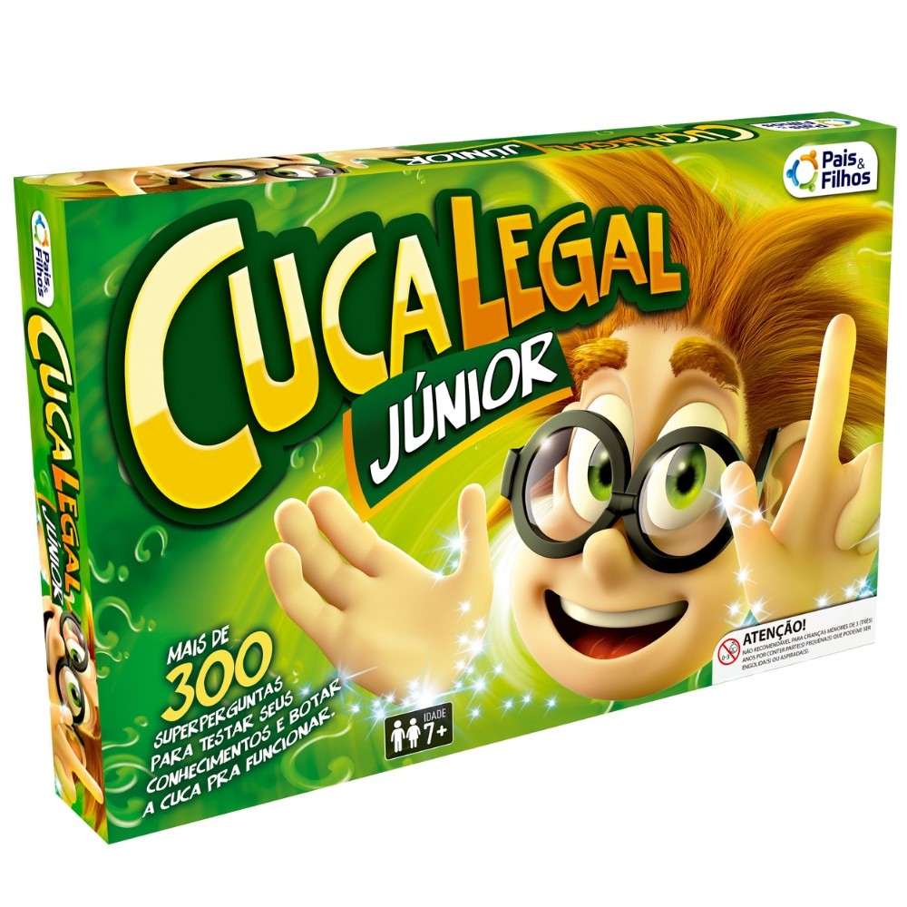 Jogo DE Tabuleiro Cuca Legal Júnior Pais E Filhos Brinquedo 56 Cartas