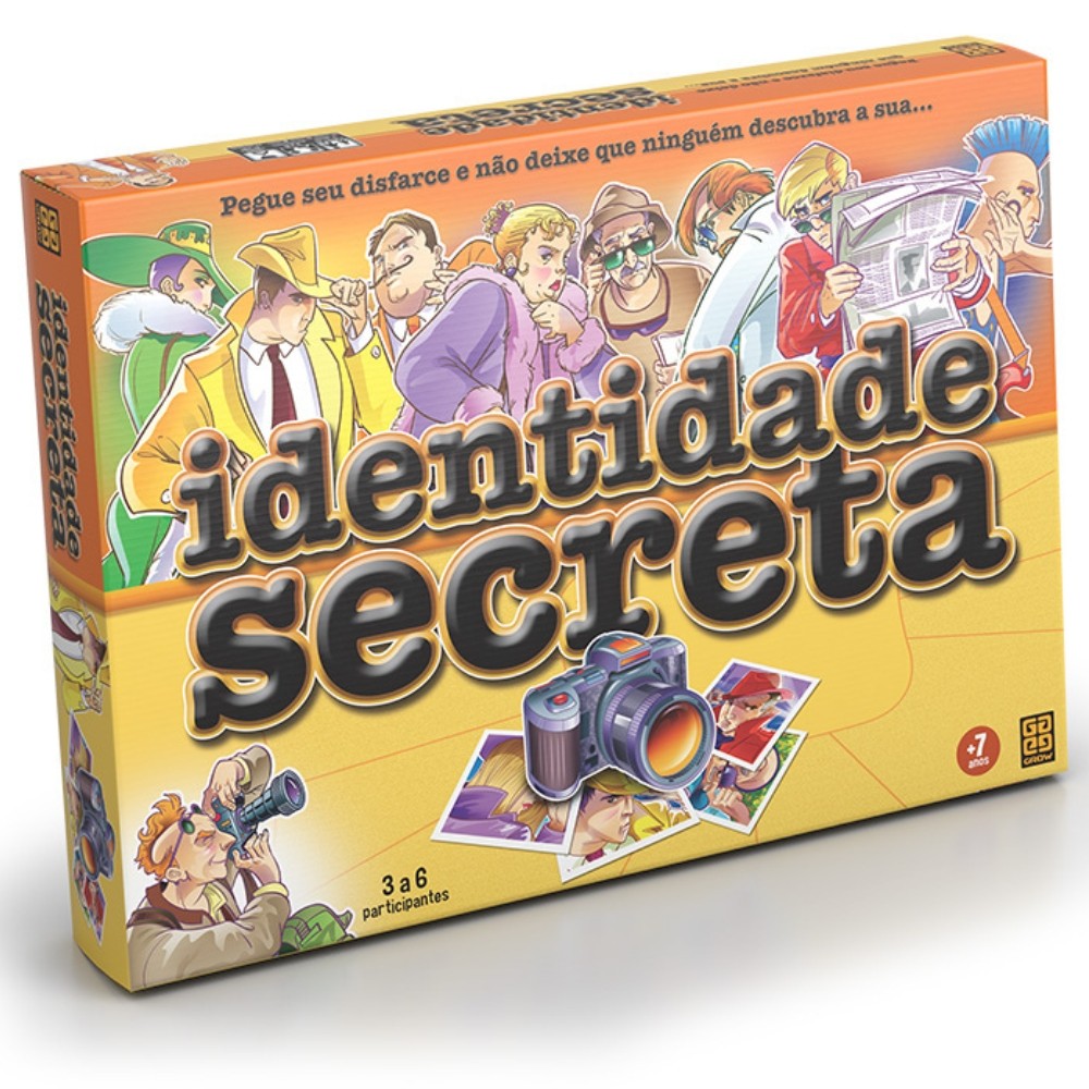 Jogo DE Tabuleiro Identidade Secreta Grow Brinquedo Investigador