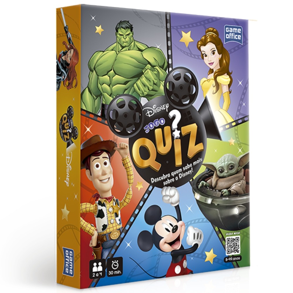 Jogo DE Tabuleiro Quiz DA Disney Toyster Brinquedo Cartas Perguntas
