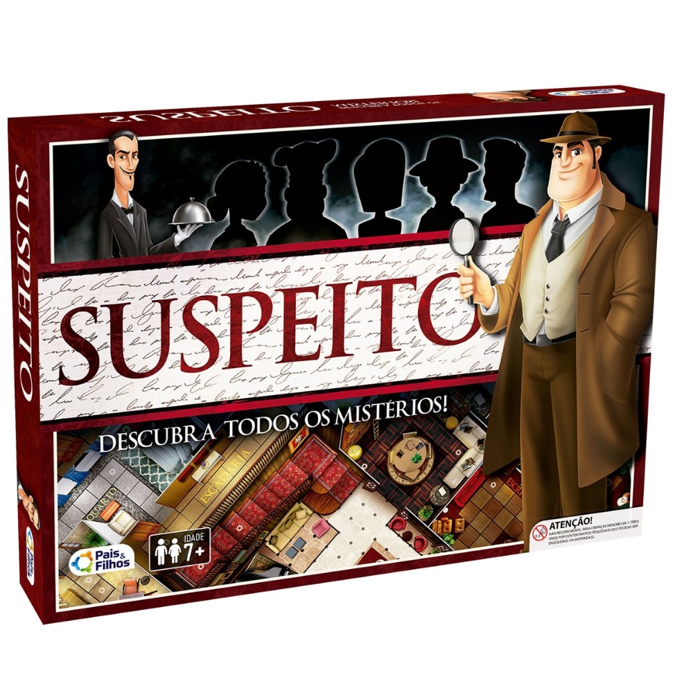 Jogo DE Tabuleiro Suspeito Pais E Filhos Brinquedo Detetive