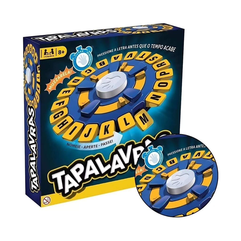 Jogo de Tabuleiro Tapalavras Multikids Brinquedo Educativo Alfabeto