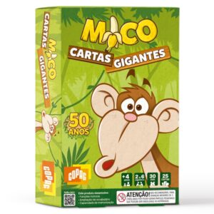 Jogo DO Mico Copag 25 Cartas Gigantes Brinquedos Raciocínio Macaco