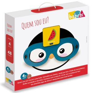 Jogo Quem Sou EU? Madeira Babebi Educativo Tabuleiro Perguntas Mesa