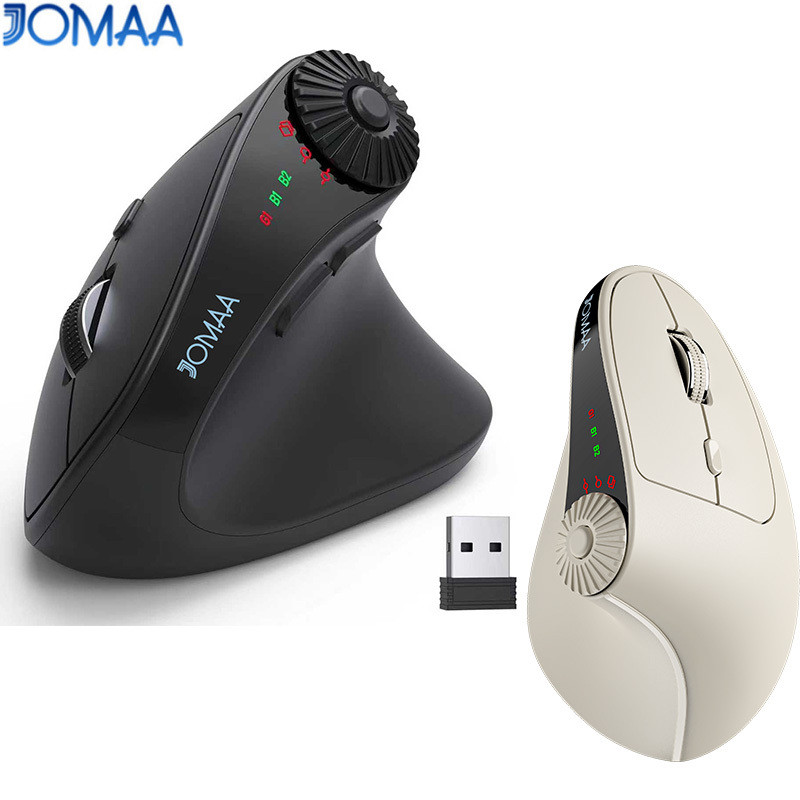 Jomaa Mouse Vertical Sem Fio Para Mão Direita Com Botão De Ajuste
