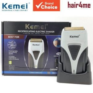 Kemei KM-3383 Barbeador elétrico recarregável por USB, barbeador