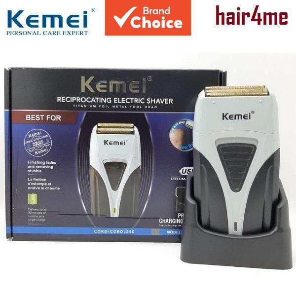 Kemei KM-3383 Barbeador elétrico recarregável por USB, barbeador