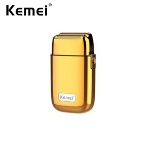 Kemei KM-TX1 Pro Barbeador De Folha Dupla De Metal Super Close Lâmina