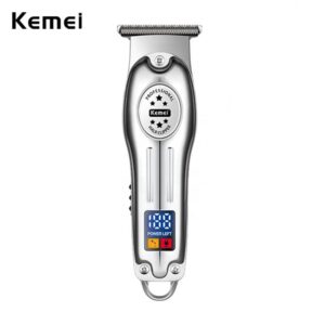 Kemei Vintage 0mm USB Máquina De Cortar Cabelo Elétrica Sem Fio