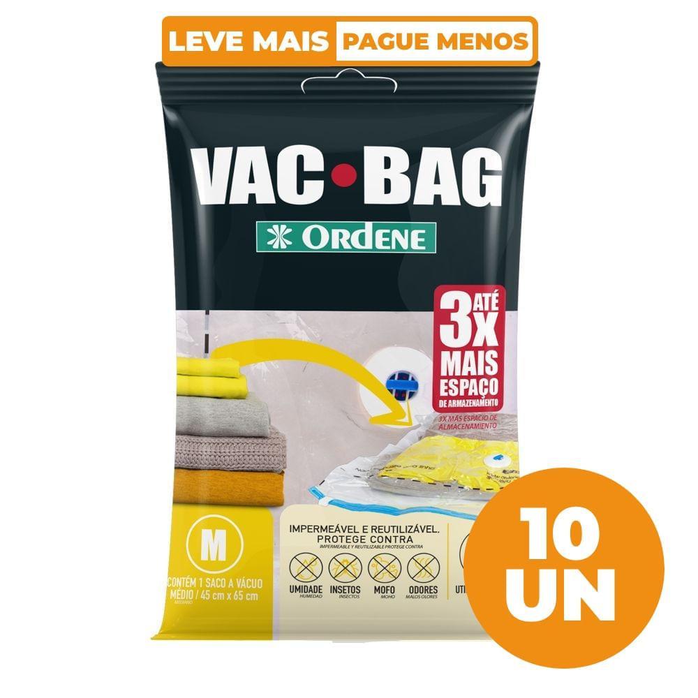 Kit 10 Sacos a Vácuo Organizador Médio Transparente 45x65cm Vac Bag