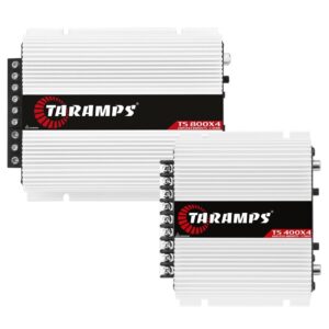 Kit 2 Amplificador Taramps TS800x4 TS400x4 Som Automotivo 2 Ohms 4