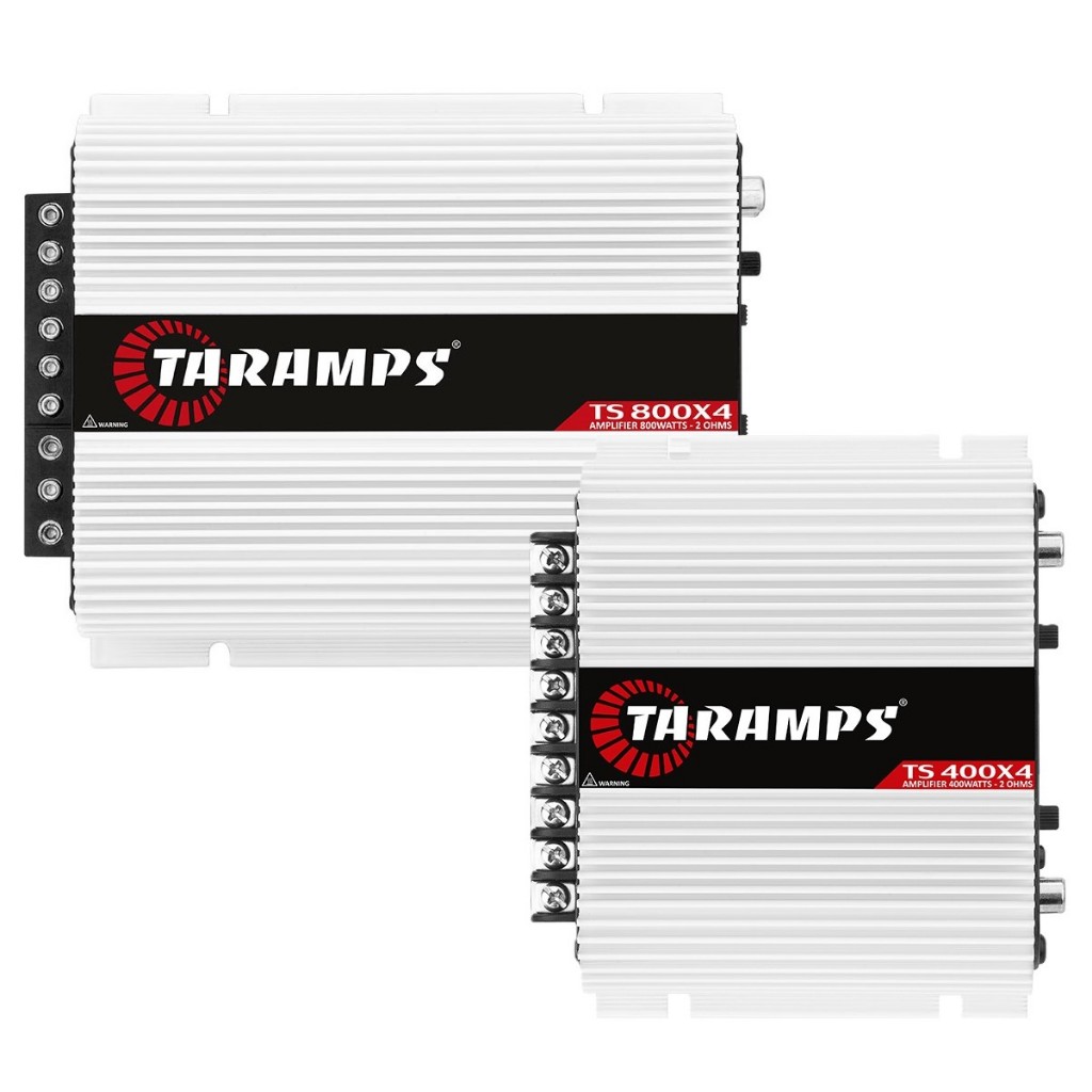 Kit 2 Amplificador Taramps TS800x4 TS400x4 Som Automotivo 2 Ohms 4