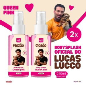 Kit 2 Body Splash Pet Queen Pink 120ml Mozão Lucas Lucco Perfume