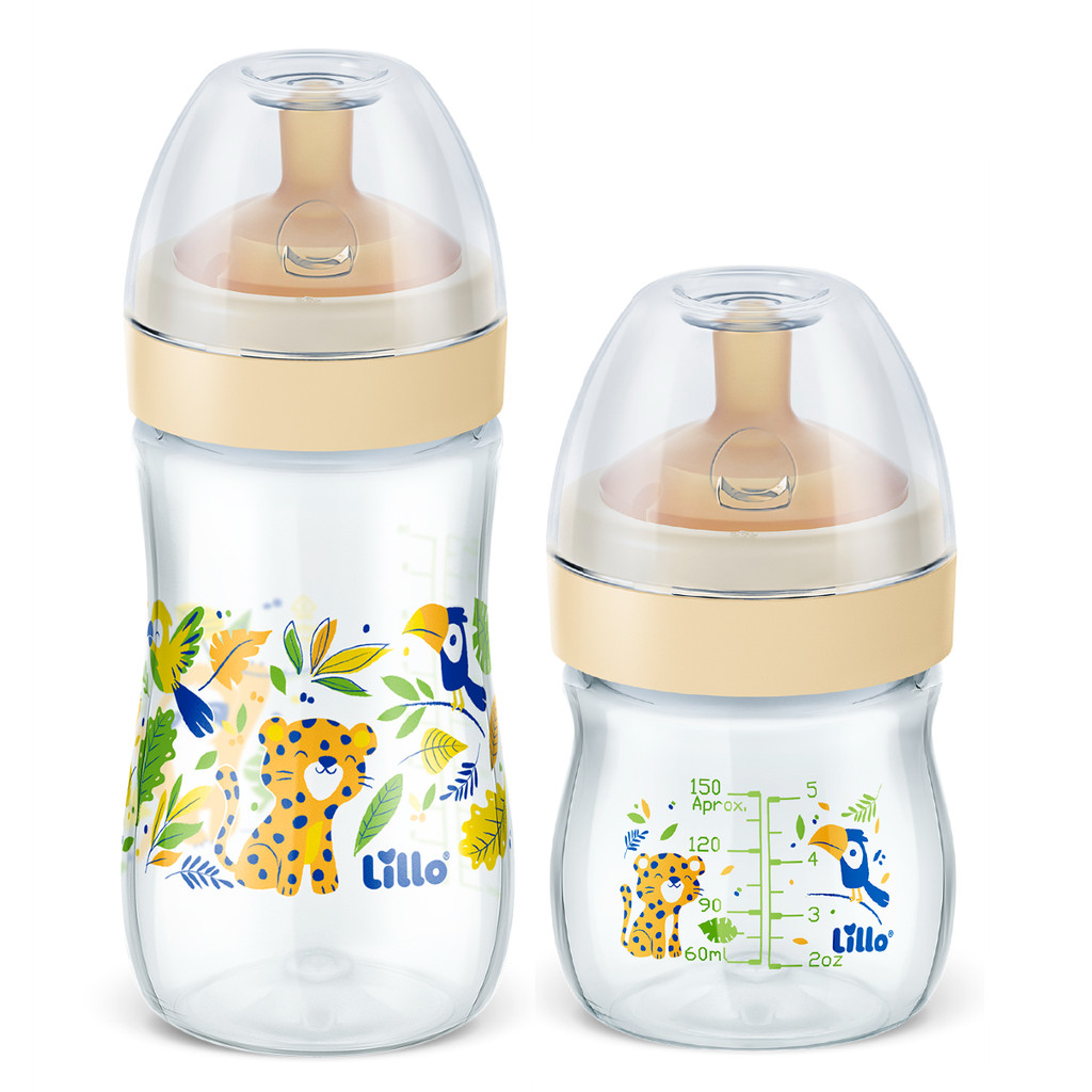 Kit 2 Mamadeiras Super Evolution Bico Látex 150 300ml Lillo
