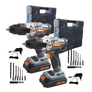 Kit 2 Parafusadeira Furadeira de Impacto à Bateria com 2 Baterias 20V