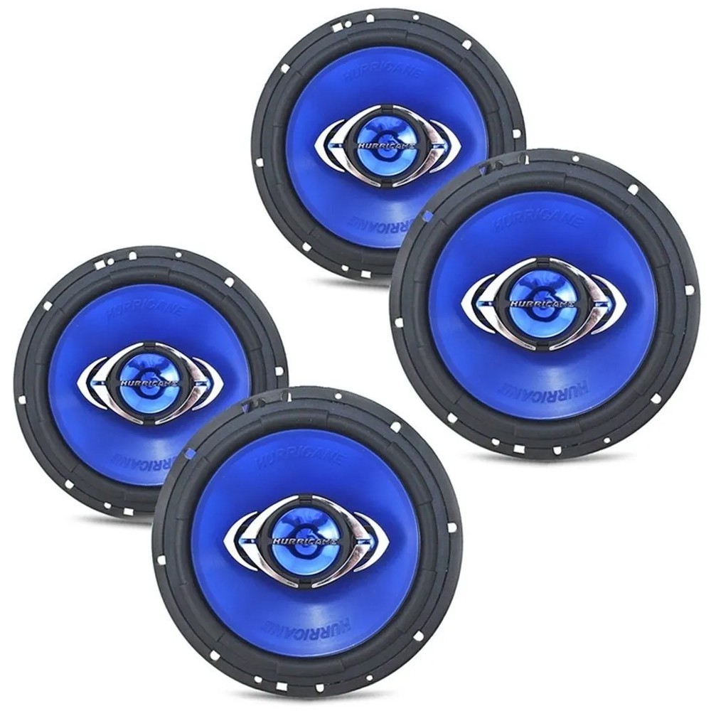Kit 2 Pares Alto Falante Porta Hurricane Cm6 260w Rms 6 Polegadas Som