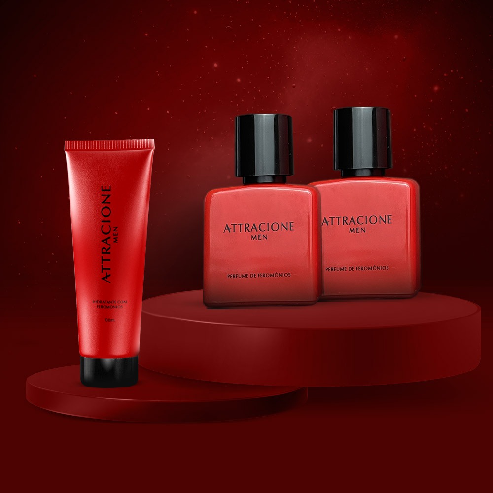 Kit 2 Perfumes Hidratante Attracione Men by Attracione Men