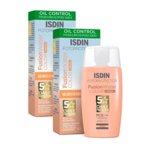 Kit 2 Protetor Solar Facial Isdin Fusion Water 5 Stars Color Fps 50