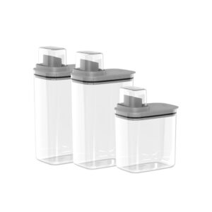 Kit 2un 2,3L 1un 1,5L Dispenser Organizador de Lavanderia Para