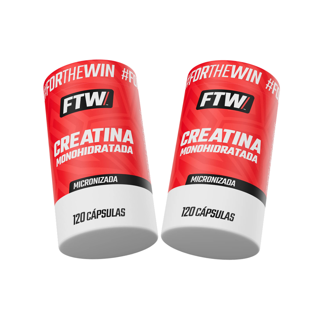 Kit 2x Creatina Monohidratada 100% Pura 120 Cápsulas Ftw Creatina