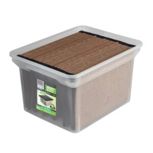 Kit 3 Caixas Organizadoras Arquivo Larga Empilhável Cristal Ordene