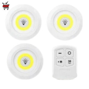 Kit 3 Lâmpada Luminária Led Spot Sem Fio Controle Remoto