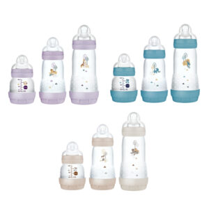 Kit 3 Mamadeiras Mam Easy Start 130ml 260ml 320ml Fluxo Lento Bico
