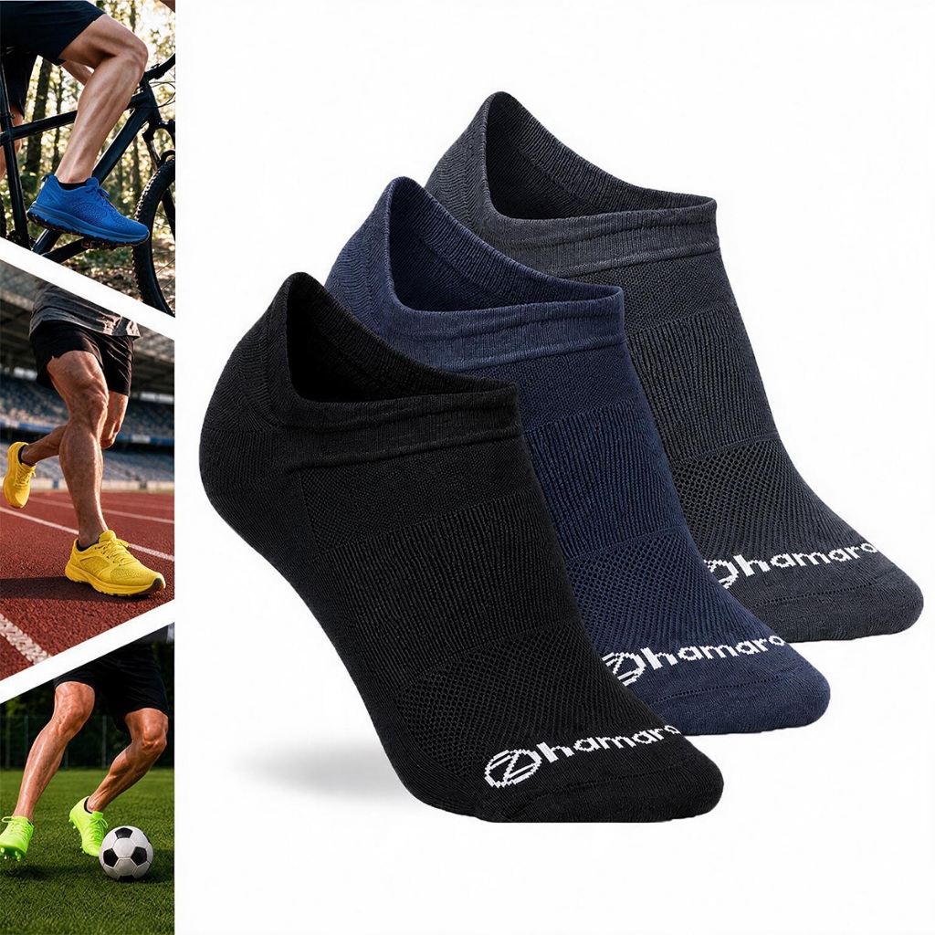 Kit 3 Pares Meias Poliamida Corrida Zhamaro Performance Sapatilha Dry — Esporte e Lazer