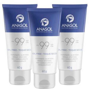 Kit 3 und Anasol Protetor Solar Facial Fps 99 60g