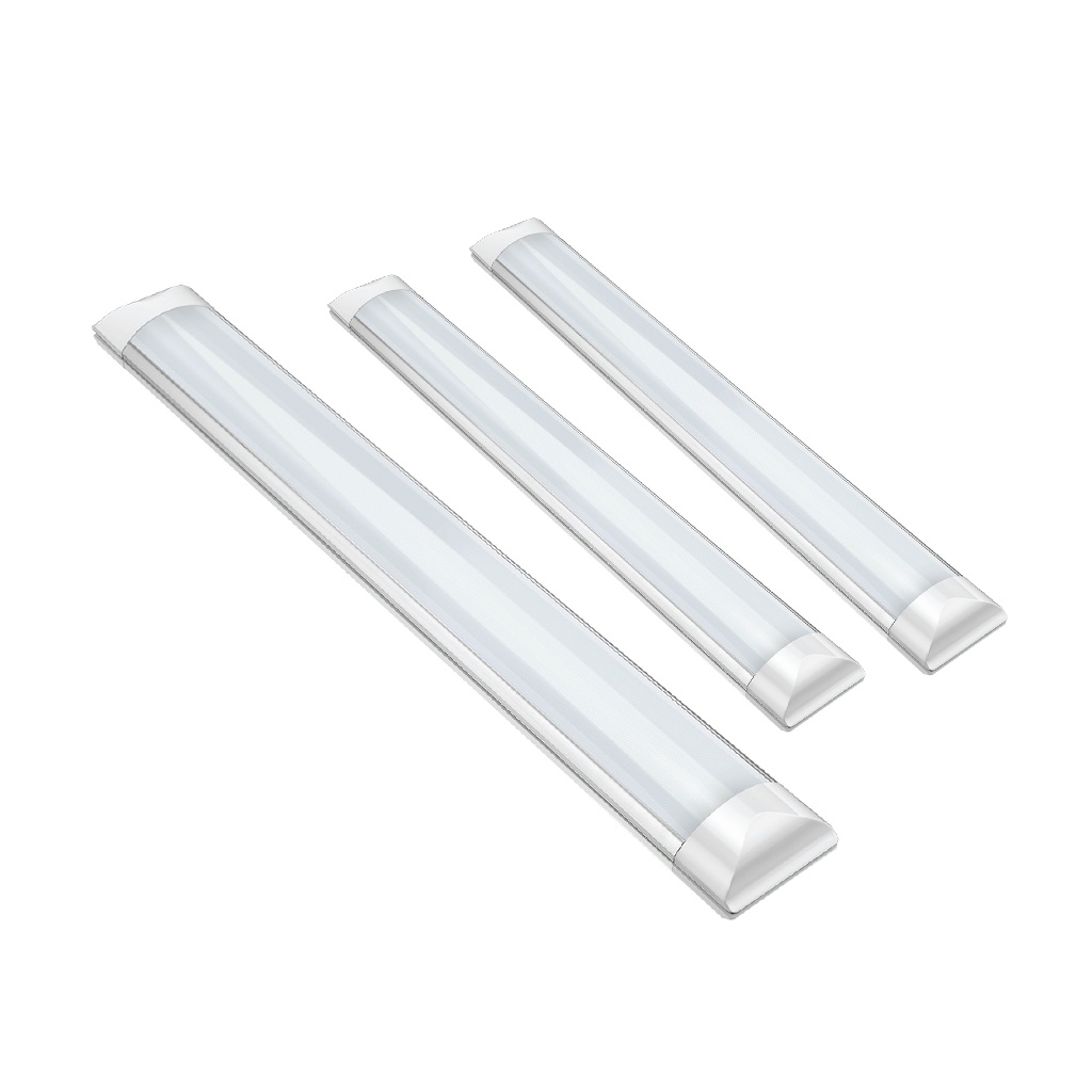 Kit 3un 18w Luminária Slim 60cm Branco Amarelo Neutro Tubular Slim — Decoração