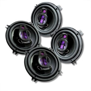 Kit 4 Alto Falantes Triaxial 5 Polegadas 150W Preto Potência e