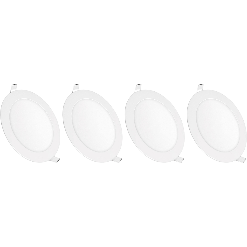 Kit 4 Luminária Painel Plafon Led Embutir Redondo 12w Bivolt — Decoração