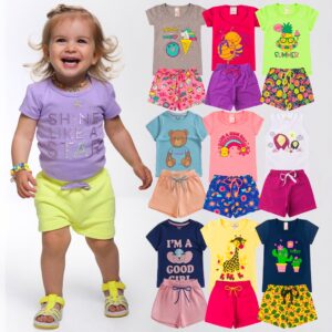 Kit 4 ou 10 Peças Roupa Infantil Menina Verão Feminino Conjunto