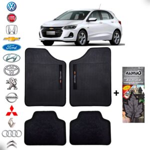 Kit 4 Tapetes Chevrolet Antiderrapante Aromatizante Quasar Perfume