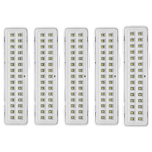 Kit 5 Luminárias De Emergência 30 Leds Bivolt Recarregável Elgin