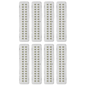 Kit 8 Luminárias De Emergência 30 Leds Bivolt Recarregável Elgin — Decoração