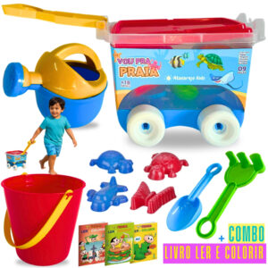 Kit Baldinho Praia Com Carrinho 9 Peças Brinquedo Infantil — Games e Brinquedos