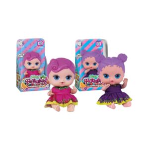 Kit Brinquedo Infantil Bonecas 19cm Coleção Frutinhas Uva e Groselha