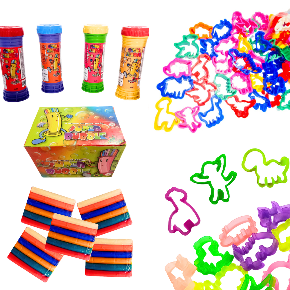 Kit Brinquedo Infantil Prenda Festa Criança 40 (Massinha Forminhas de