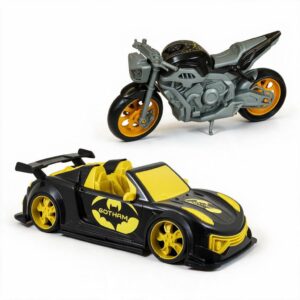 Kit Carrinho Moto do Batman 37cm Carro Brinquedo Porsche Luxo