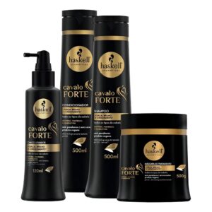 Kit Cavalo Forte Haskell Shampoo Condicionador Máscara Tônico 120ml