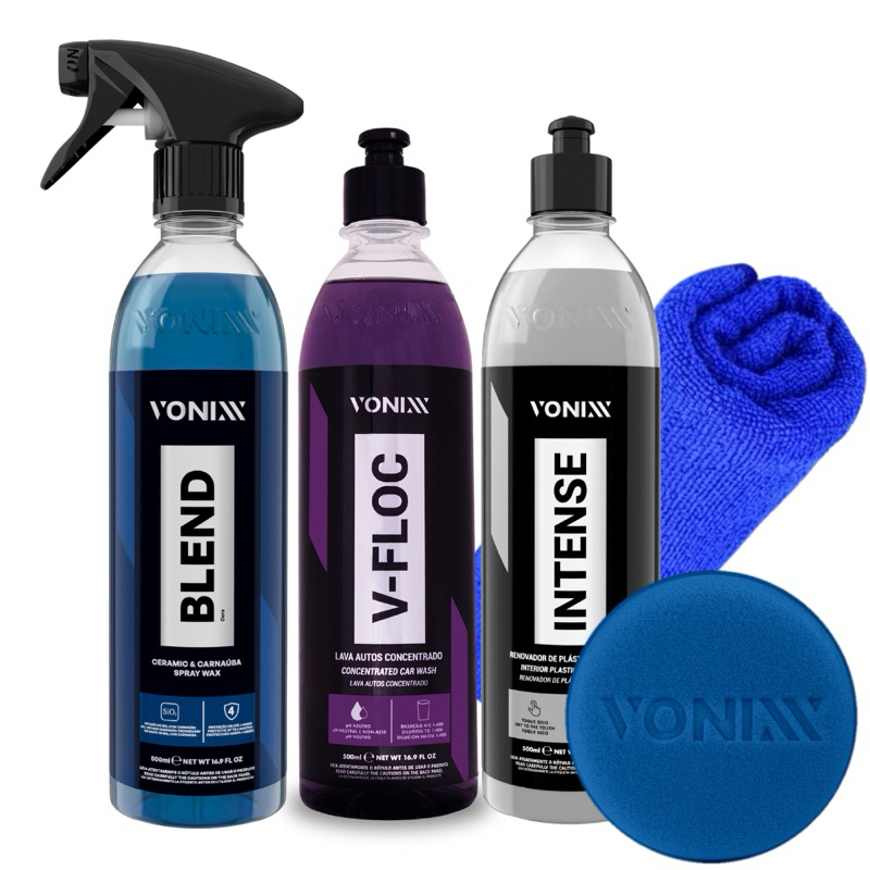 Kit Cera Blend Spray Shampoo V-floc Intense Revitalizador De Plastico