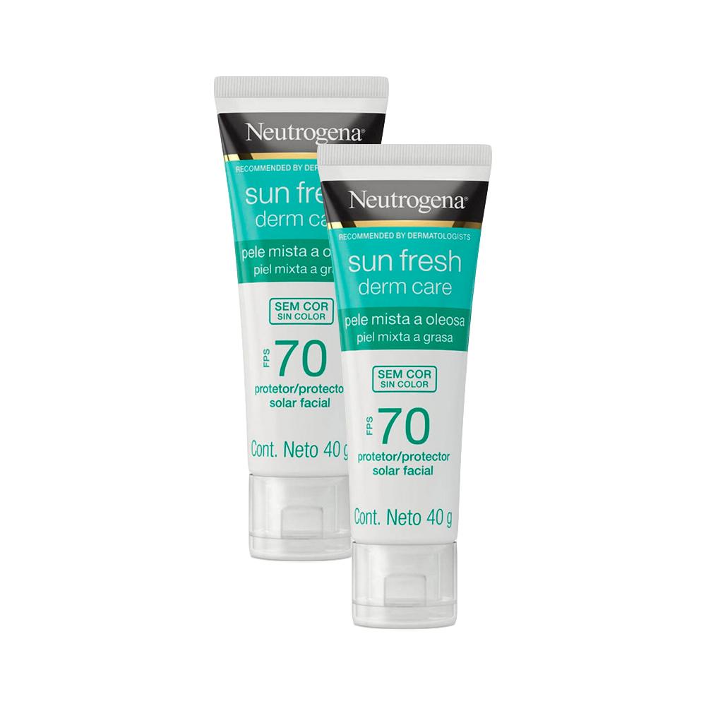 Kit com 2 Protetor Solar Neutrogena Sun Fresh Derm Care sem Cor Fps — Skincare