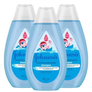 Kit com 3 Shampoo Johnson’s Baby Cheirinho Prolongado 200ml