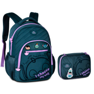 Kit De Mochila de Costas e Estojo Stitch Disney TsumTsum Clio Style