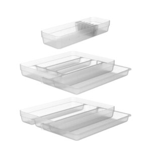 Kit de organizador de talheres, facas e utensílios Ou 3 peças Natural