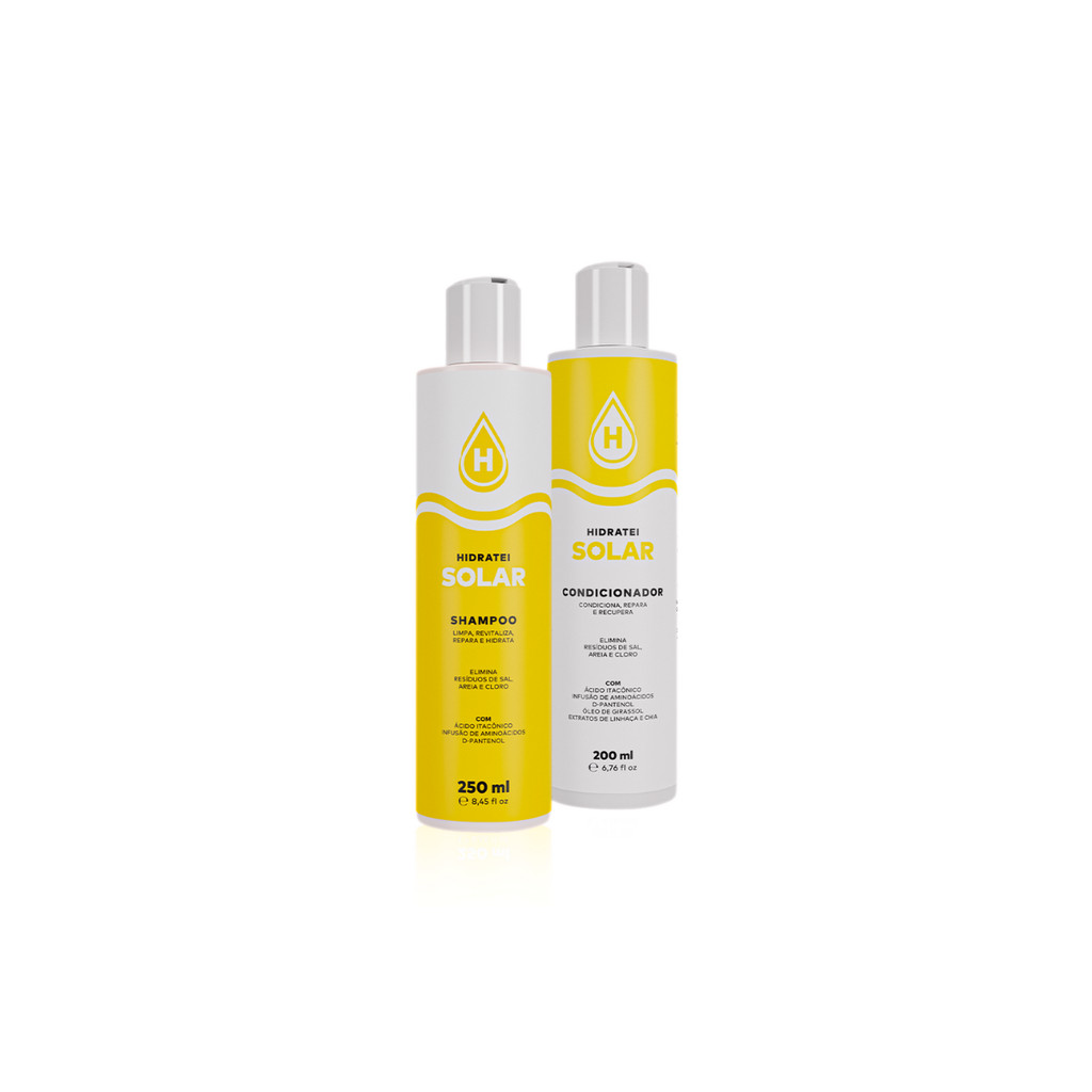 Kit Dupla Solar Hidratei: Shampoo 250ml Condicionador 200ml Proteção