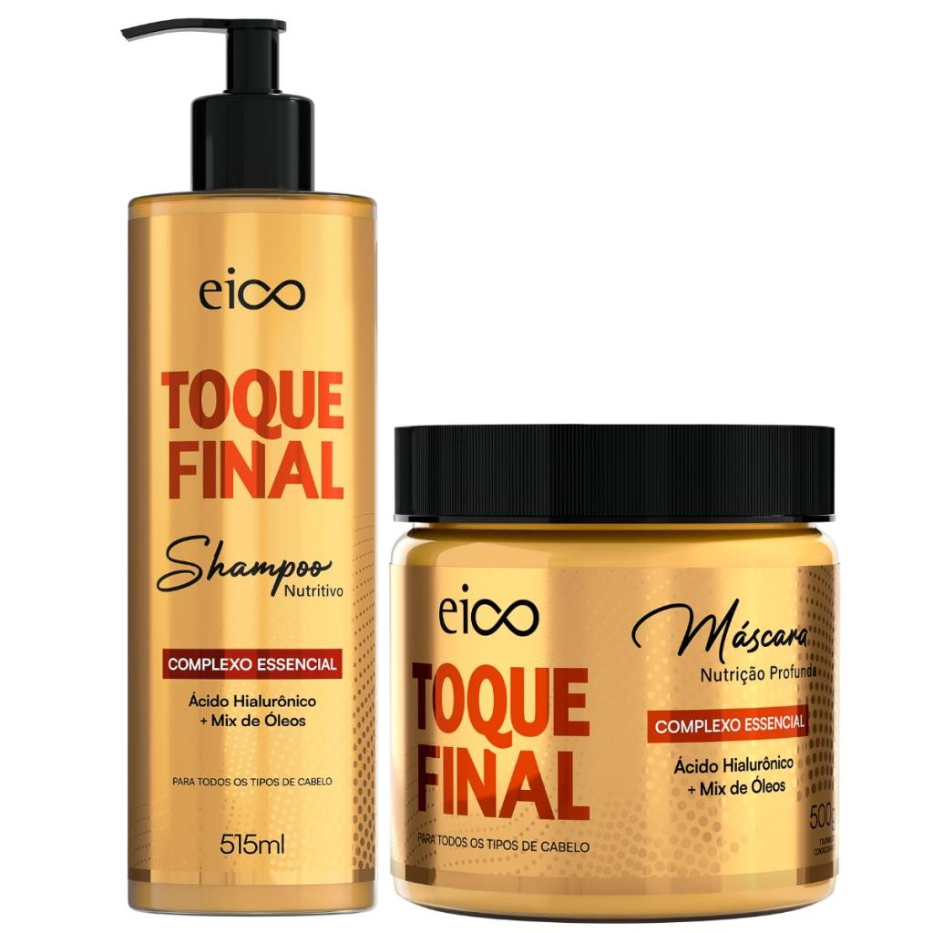 Kit Eico Toque Final Shampoo 515ml Máscara Tratamento Creme
