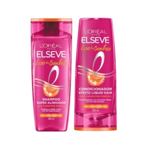 Kit Elseve Liso Dos Sonhos Aha Queratina Vegetal Kit com Shampoo