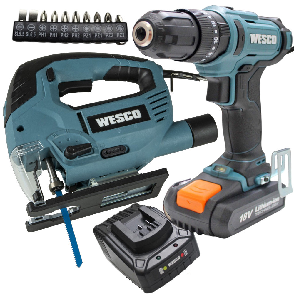 Kit Ferramentas Serra Tico Tico 850W Ação Pendular com Parafusadeira