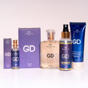 Kit GD Completo: Perfumes 15ml 100ml Hidratante Body Splash Amakha